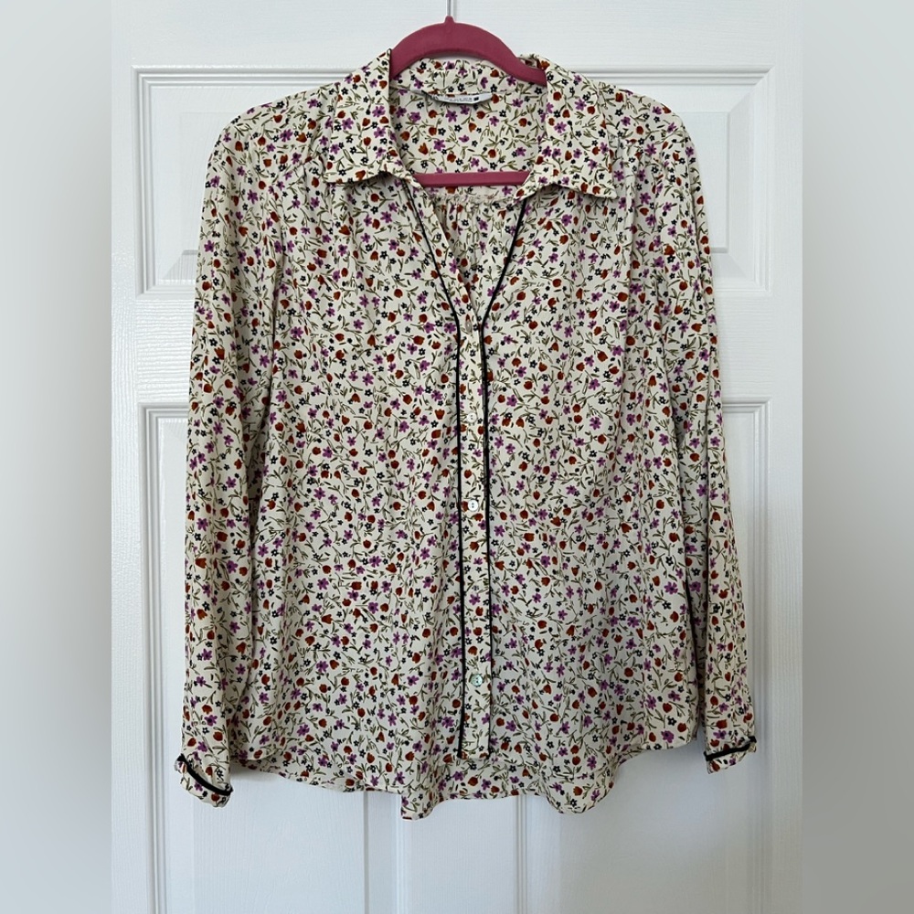 Zara floral blouse size medium
